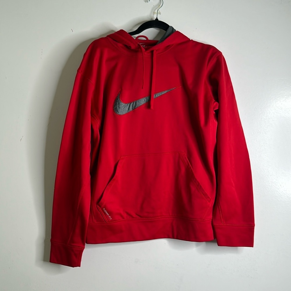Nike dry fit red hoodie size medium